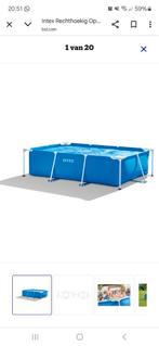 Intex metalen frame zwembad 260x160x65cm met afdekzeil, Tuin en Terras, Zwembaden, Ophalen, Minder dan 80 cm, Opzetzwembad, 200 tot 400 cm