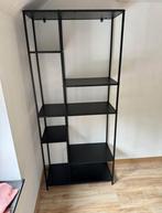 Étagère noir matte en bon état, Met plank(en), Gebruikt, Metaal, Ophalen of Verzenden