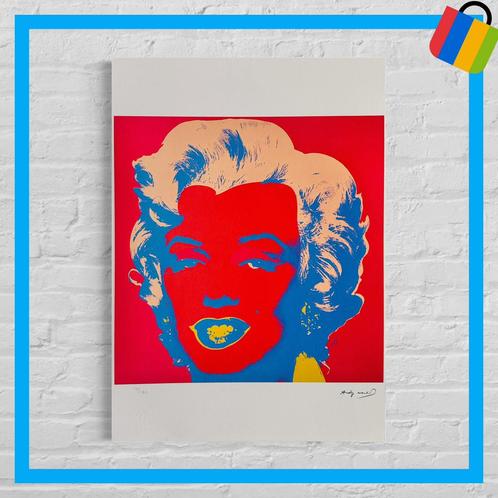 🟢 ANDY WARHOL Marilyn signé - avec certificat -, Antiquités & Art, Art | Lithographies & Sérigraphies, Enlèvement ou Envoi