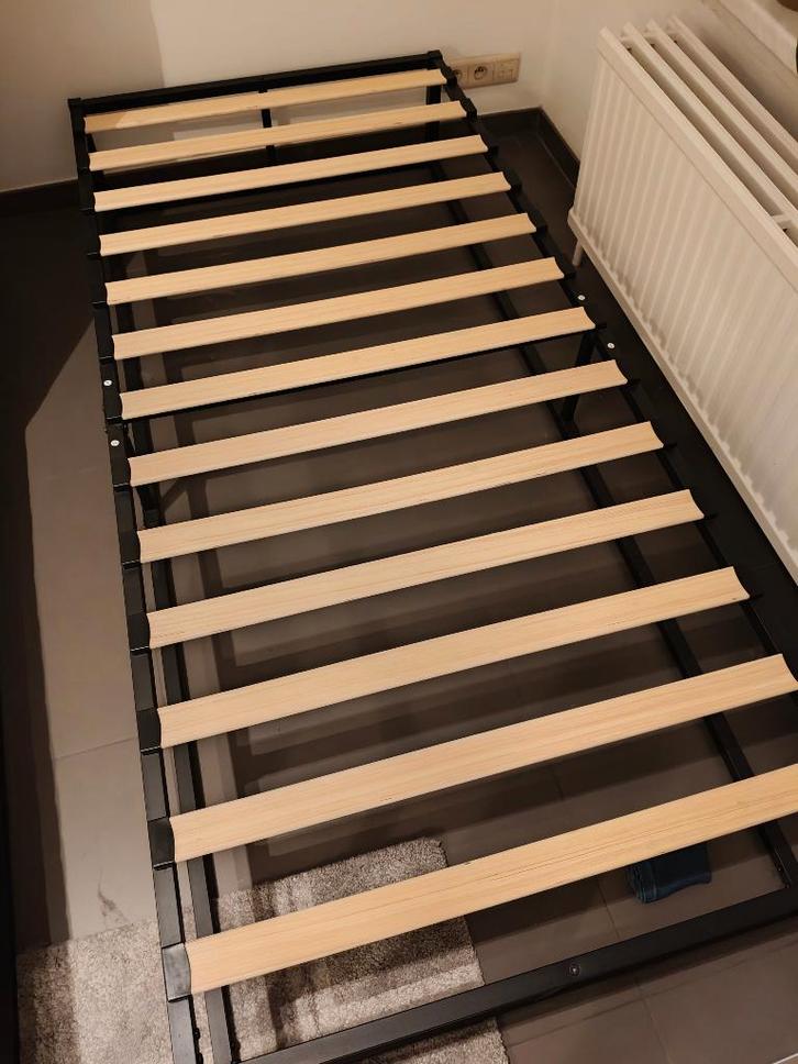 2 x eenpersoonsbed of 1 x dubbelbed, Huis en Inrichting, Slaapkamer | Bedden, Nieuw, Eenpersoons, 90 cm, 200 cm, Metaal, Zwart