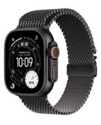 Apple smartwatch Ultra 3 Cellular 49mm Zwart Milanese Band M, Hartslag, Zwart, IOS, Nieuw