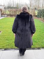 Lange nerts / vison bontmantel (48), Kleding | Dames, Ophalen of Verzenden, Gedragen, Maat 46/48 (XL) of groter, Zwart
