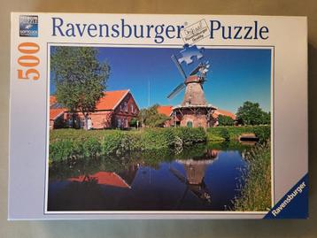 Puzzel 500 stukjes Ravensburger "Oost-Friese windmolen" beschikbaar voor biedingen