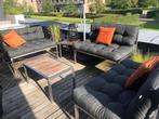 Loungezetels, Tuin en Terras, Tuinsets en Loungesets, Tuinset, 6 zitplaatsen, Inox, Zo goed als nieuw