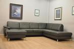 Superbe salon CUIR 320x230cm méridienne gris moderne, Huis en Inrichting, Zetels | Complete zithoeken, Ophalen, Gebruikt, Leer