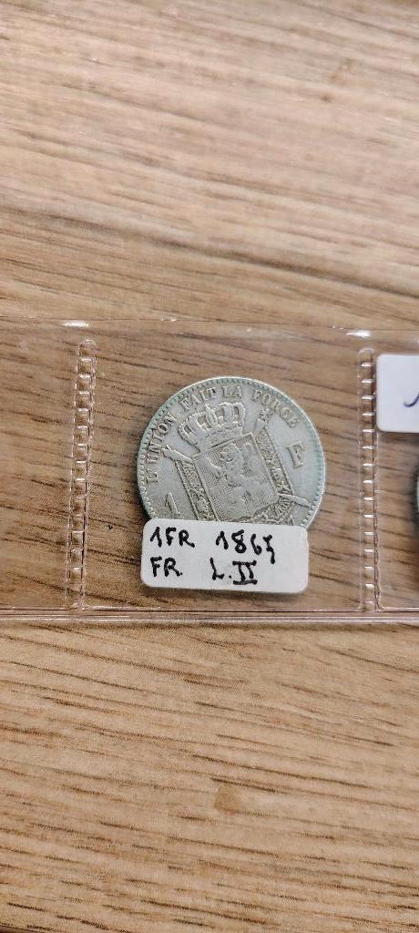 1 franc - Léopold II - type Wiener  1867 en français, Timbres & Monnaies, Monnaies | Belgique, Monnaie en vrac, Argent, Argent