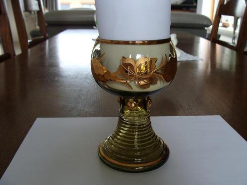 Ancien verre en fin fil d'or, en forme de calice, Rudeshein, Antiek en Kunst, Antiek | Glaswerk en Kristal, Ophalen of Verzenden