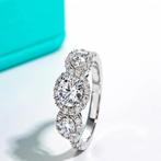 Dames ring Luna 2,224 ct 925 zilver - Diverse maten, Neuf, Avec pierre précieuse, Argent, Argent
