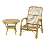 Italiaanse Rotan Fauteuil French Riviera Boho Stijl, Ophalen, Gebruikt, Bruin, Boho