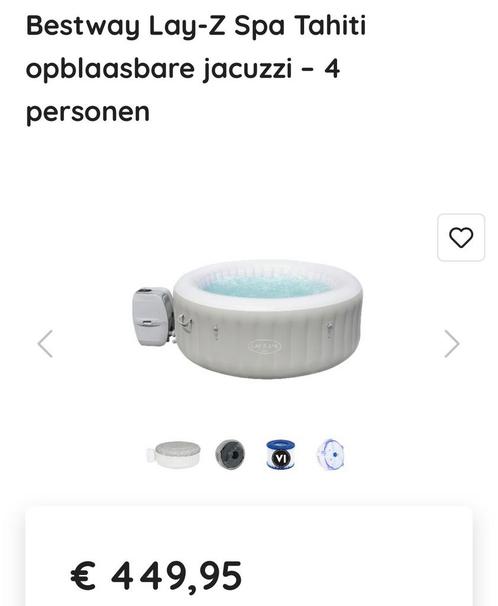 Opblaasbare Jacuzzi Bestway Lay-Z Spa Tahiti + Accessoires, Tuin en Terras, Bubbelbaden en Hottubs, Zo goed als nieuw, Opblaasbaar