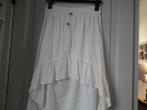 Lange witte rok (asymmetrisch) voor dames. Maat XL, Sans marque, Wit, Zo goed als nieuw, Maat 46/48 (XL) of groter