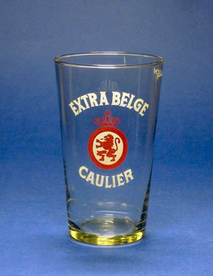 Caulier Bruxelles Extra Belgisch glas, Verzamelen, Biermerken, Gebruikt, Glas of Glazen, Ophalen of Verzenden