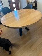 Eiken tafelblad dia 140, Huis en Inrichting, Ophalen, Zo goed als nieuw, Vijf personen of meer, 100 tot 150 cm