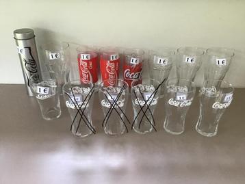 10 verschillende coca cola glazen aan 1 euro en andere zaken beschikbaar voor biedingen