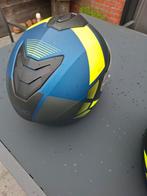 HJC I90 systeemhelm. Blauw/fluo, Motoren, Ophalen of Verzenden