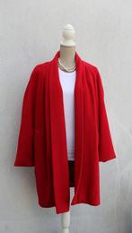 Vintage rode wollen jas T38/40, Kleding | Dames, Jassen | Winter, Maat 38/40 (M), Ophalen of Verzenden, Zo goed als nieuw, Davos Bruxelles