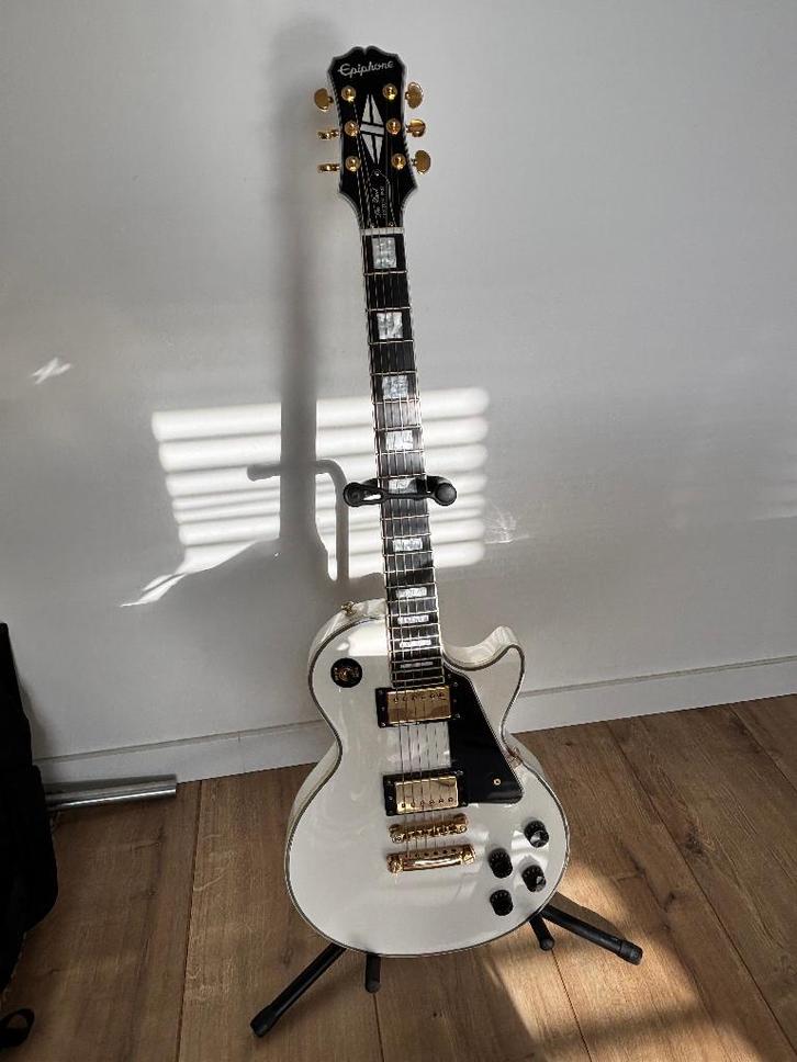 Epiphone Les Paul Custom Alpine white, Muziek en Instrumenten, Snaarinstrumenten | Gitaren | Elektrisch, Gebruikt, Epiphone, Ophalen of Verzenden