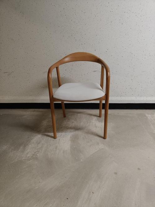 6 x Scandinavische Japandi eetkamerstoel, Huis en Inrichting, Stoelen, Nieuw, Vijf, Zes of meer stoelen, Hout, Stof, Bruin, Ophalen of Verzenden