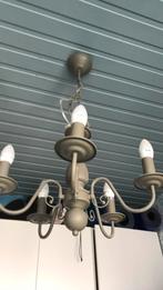 Mooie landelijke luchter kleur taupe, Ophalen of Verzenden, Zo goed als nieuw, Metaal
