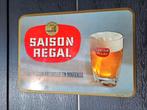 Reclame bord Saison Regal 1980 metaal 34x24cm groot, Verzamelen, Biermerken, Ophalen of Verzenden, Zo goed als nieuw