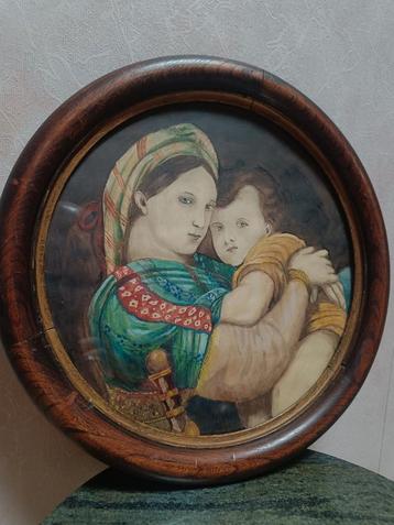 Antieke kader met Madonna Della Seggiola beschikbaar voor biedingen