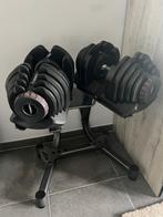 Bowflex halters 41 kg met staander, Sport en Fitness, Fitnessmaterialen, Zo goed als nieuw, Rug, Ophalen