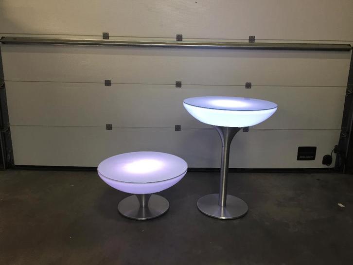 (219) Trendy statafels - salontafels met verlichting Moree, Maison & Meubles, Tables | Tables mange-debout, Comme neuf, Enlèvement