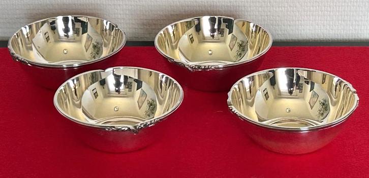 4 verzilverde schalen | Goldsmith | Wiskemann, Antiek en Kunst, Antiek | Zilver en Goud, Zilver, Ophalen of Verzenden