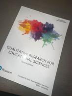 Qualitative research for educational sciences, Boeken, Studieboeken en Cursussen, Ophalen of Verzenden