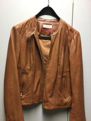 Veste en cuir marque Naf Naf très bon état, Taille 42/44 (L), Comme neuf, Brun, Enlèvement