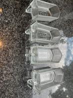 4 x antieke glazen lade van Poncet, Ophalen of Verzenden