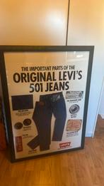 Reclameposter van Levi's, Verzamelen, Ophalen, Rechthoekig Staand, Met lijst, Deurposter of groter