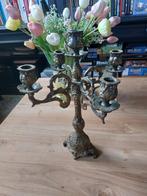 Mooie vergulde bronzen kandelaar, Ophalen of Verzenden
