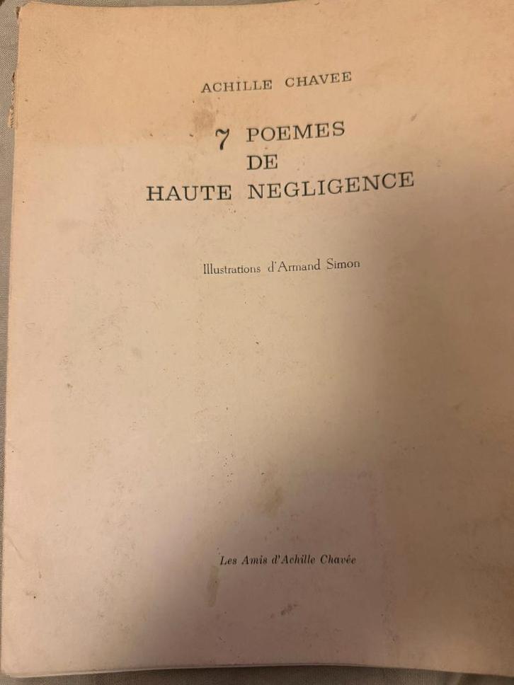 7 uiterst onzorgvuldige gedichten — Achille Chavee, Boeken, Gedichten en Poëzie, Verzenden