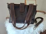 Lederen handtas schoudertas Rowallan Schotland handmade, Ophalen of Verzenden, Zo goed als nieuw, Bruin, Handtas