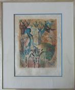 ANDRE GOEZU / AUBE / KLEURLITHO / 59x48cm / KADER / SIG, Ophalen of Verzenden