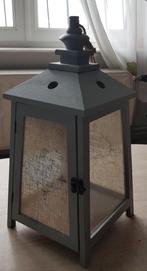 Lanterne design couleur "gris" avec toile de jute, Ophalen, Zo goed als nieuw