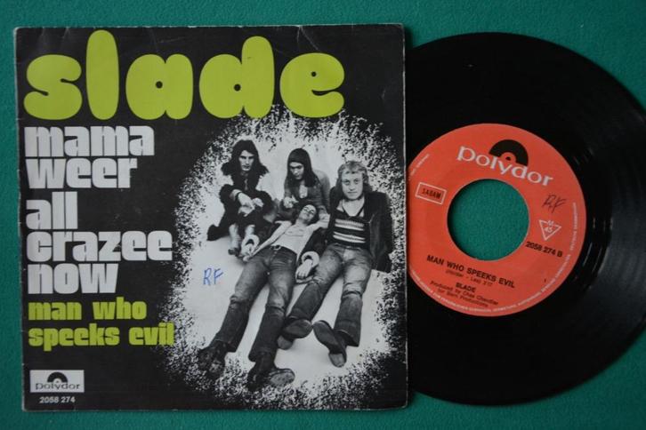 Slade – Mama Weer All Crazee Now (1) - vinyl singel, Cd's en Dvd's, Vinyl Singles, Gebruikt, Single, Rock en Metal, 7 inch, Ophalen of Verzenden
