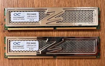 DDR 2 Gb PC2 dual channel, Informatique & Logiciels, Mémoire RAM, Enlèvement, Utilisé, DDR, 2 GB