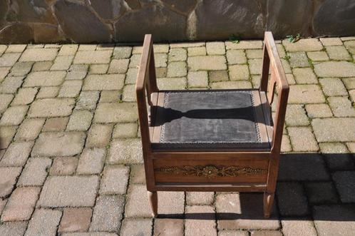 Commode stoel - Toiletstoel - Eiken + Brons - Eind 19e eeuw., Antiek en Kunst, Antiek | Meubels | Stoelen en Sofa's, Ophalen