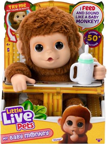 Little Live Pets - My Baby Monkey Mango knuffel beschikbaar voor biedingen