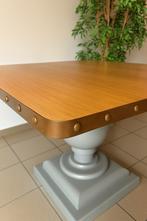 Koloniale eettafel met zware voet, Huis en Inrichting, Tafels | Salontafels, Ophalen, Zo goed als nieuw