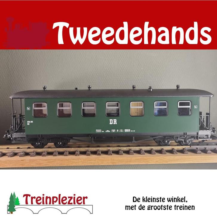 LGB 30350 G K.Sächs.Sts.E.B. Personenwagen 563K, Hobby en Vrije tijd, Modeltreinen | Overige schalen, Zo goed als nieuw, Wagon