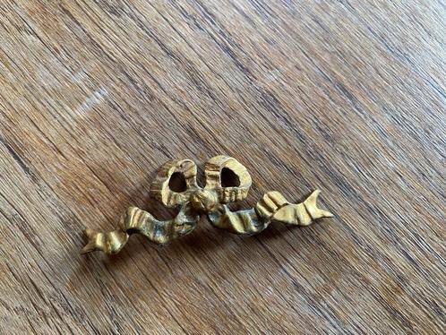 Goudkleurige stalen strik, antiek 6cm x 2cm voor frame, Antiek en Kunst, Antiek | Woonaccessoires, Verzenden