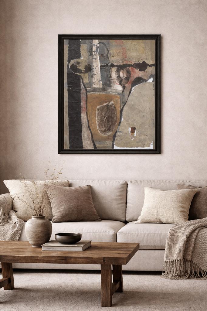 Manu Vandereycken - Collage, Antiek en Kunst, Kunst | Schilderijen | Abstract, Ophalen of Verzenden