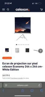 Écran de Projection Celexon 244x244, Audio, Tv en Foto, Projectieschermen, Ophalen, Handmatig, Nieuw