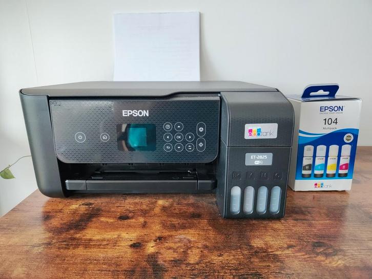 Epson EcoTank ET-2825 – WiFi all-in-one printer + nieuwe ink, Computers en Software, Printers, Zo goed als nieuw, Printer, Scannen