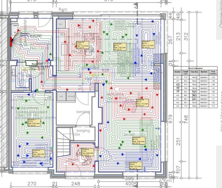 Professioneel legplan vloerverwarming, Doe-het-zelf en Bouw, Verwarming en Radiatoren, Ophalen
