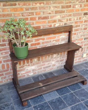 Antieke kleine kerkbank - oud eikenhouten kerkbankje beschikbaar voor biedingen