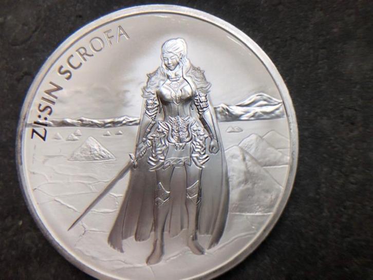 2019 Korea - Zi:Sin Scrofa - 1 oz silver, Postzegels en Munten, Edelmetalen en Baren, Zilver, Ophalen of Verzenden